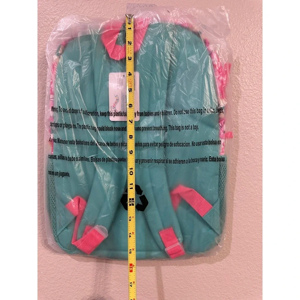 Squishmallows Backpack Teal Owl & Friends Print Kids School Bag New